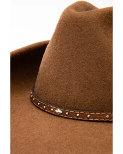 Cody James Men's Fawn Pinch Front Leather Stud Band Wool Hat  -Cody James Sales 2000234015 200 P6