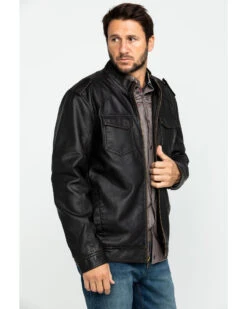 Cody James Men's Backwoods Distressed Faux Leather Moto Jacket 4 Cody James Men's Backwoods Distressed Faux Leather Moto Jacket -Cody James Sales 2000282518 200 P3