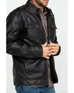 Cody James Men's Backwoods Distressed Faux Leather Moto Jacket 5 Cody James Men's Backwoods Distressed Faux Leather Moto Jacket -Cody James Sales 2000282518 200 P4