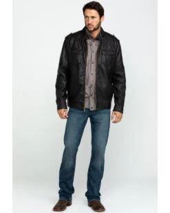 Cody James Men's Backwoods Distressed Faux Leather Moto Jacket 7 Cody James Men's Backwoods Distressed Faux Leather Moto Jacket -Cody James Sales 2000282518 200 P6