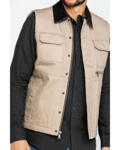 Cody James Men's Tan Ranchero Timberwolf Canvas Vest 6 Cody James Men's Tan Ranchero Timberwolf Canvas Vest -Cody James Sales 2000282528 280 P5