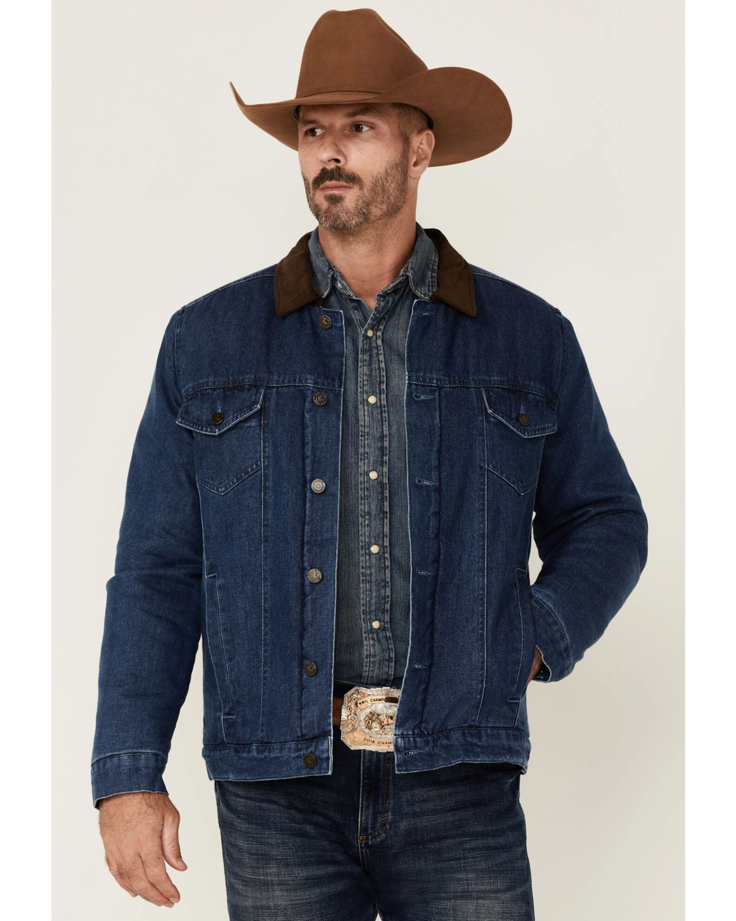 Cody James Men's Grand Teton 3.0 Sherpa-Lined Button-Front Denim Jacket Cody James Men's Grand Teton 3.0 Sherpa-Lined Button-Front Denim Jacket -Cody James Sales 2000343282 402 P2