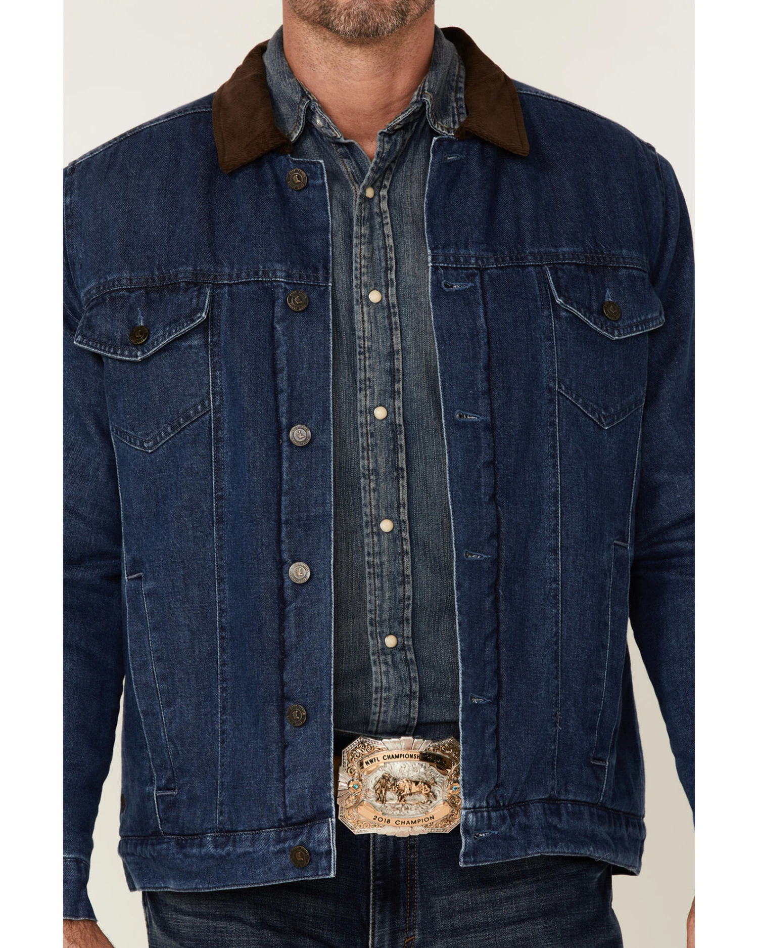 Cody James Men's Grand Teton 3.0 Sherpa-Lined Button-Front Denim Jacket Cody James Men's Grand Teton 3.0 Sherpa-Lined Button-Front Denim Jacket -Cody James Sales 2000343282 402 P4