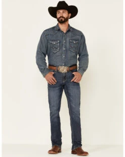 Cody James Men's Dark Wash Courtright Stretch Slim Straight Jeans