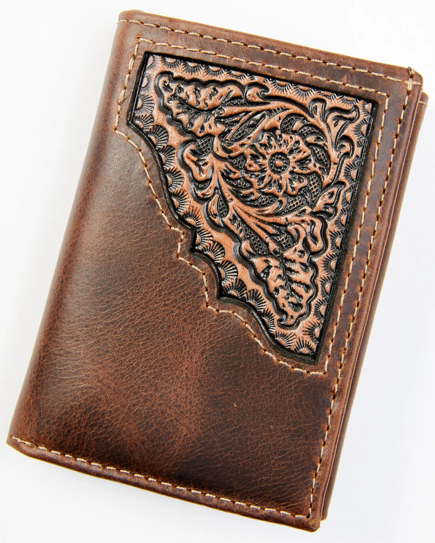 Cody James Men's Brown Tooled Trifold Leather Wallet Cody James Men's Brown Tooled Trifold Leather Wallet -Cody James Sales 2000346692 200 P1