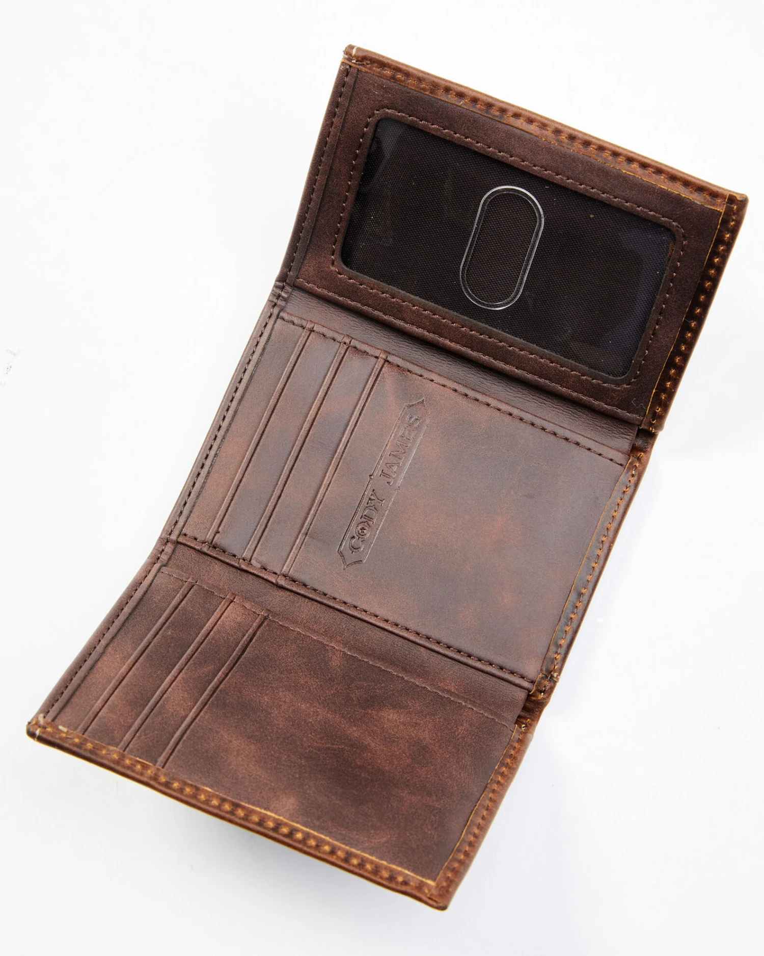 Cody James Men's Brown Tooled Trifold Leather Wallet Cody James Men's Brown Tooled Trifold Leather Wallet -Cody James Sales 2000346692 200 P2