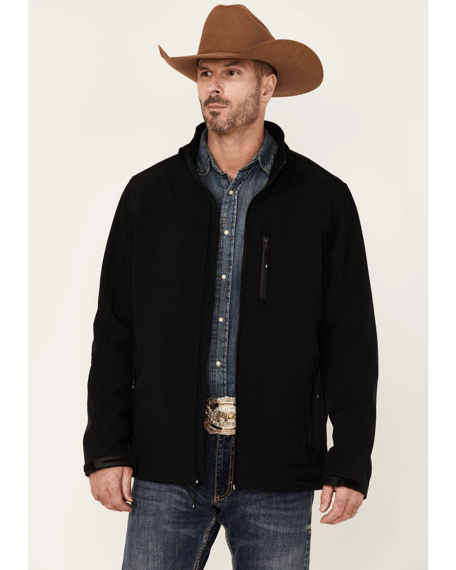 Cody James Core Men's American Embroidered Sleeve Zip-Front Steamboat Jacket Cody James Core Men's American Embroidered Sleeve Zip-Front Steamboat Jacket -Cody James Sales 2000350755 001 P1