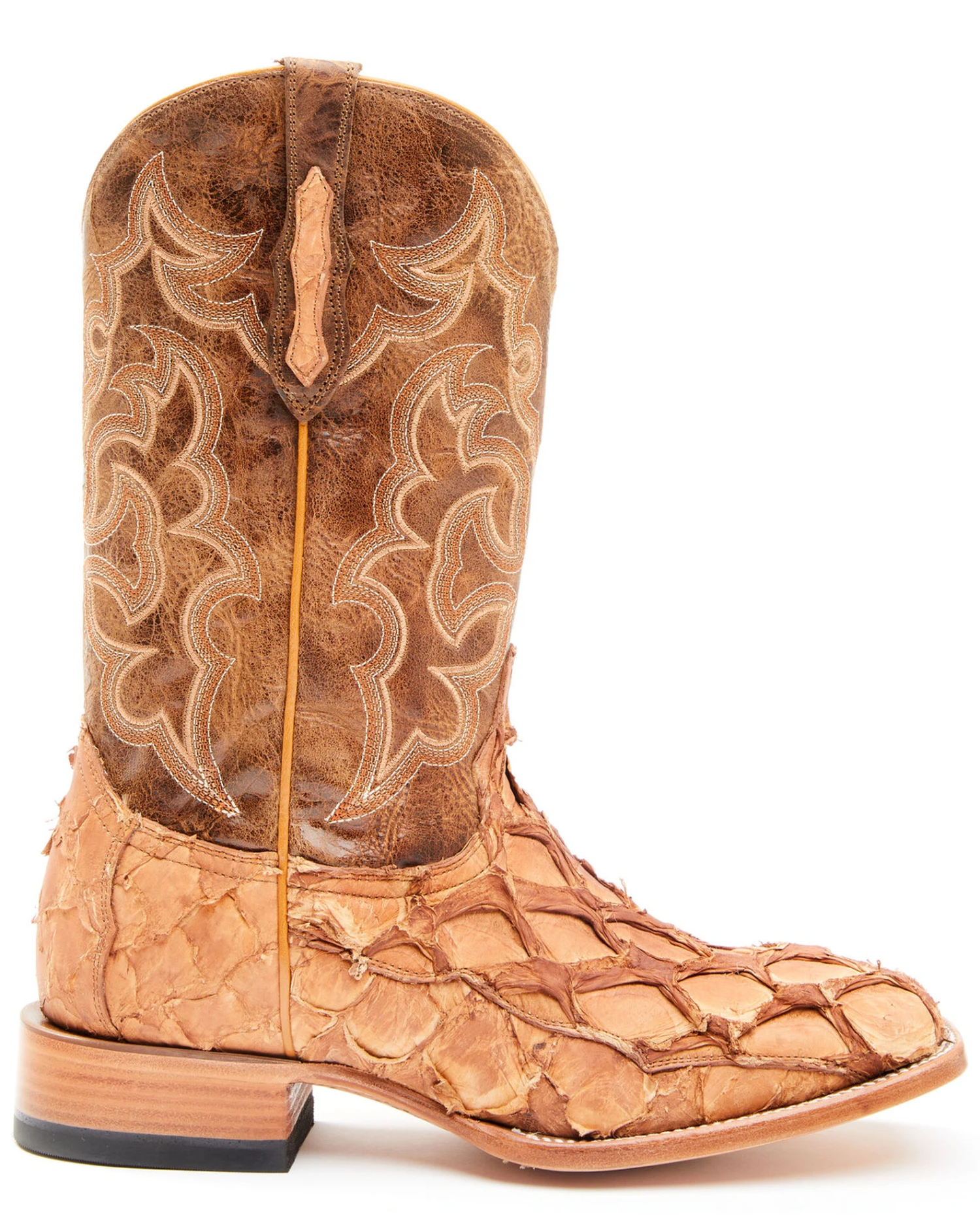 Cody James Men's Caramel Matte Pirarucu Exotic Western Boots - Broad Square Toe Cody James Men's Caramel Matte Pirarucu Exotic Western Boots - Broad Square Toe -Cody James Sales 2000351586 255 P2