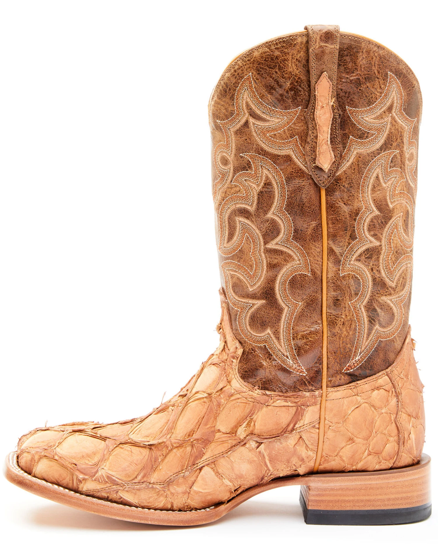 Cody James Men's Caramel Matte Pirarucu Exotic Western Boots - Broad Square Toe Cody James Men's Caramel Matte Pirarucu Exotic Western Boots - Broad Square Toe -Cody James Sales 2000351586 255 P3