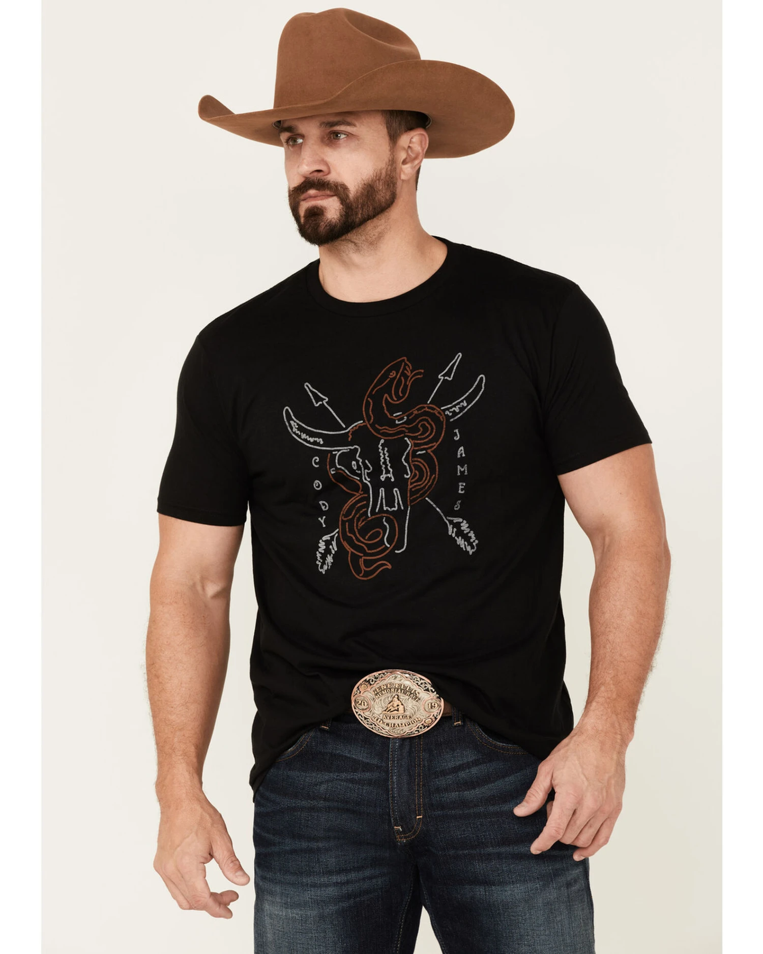 Cody James Men's Crossways Graphic Short Sleeve T-Shirt - Black Cody James Men's Crossways Graphic Short Sleeve T-Shirt - Black -Cody James Sales 2000351765 001 P1