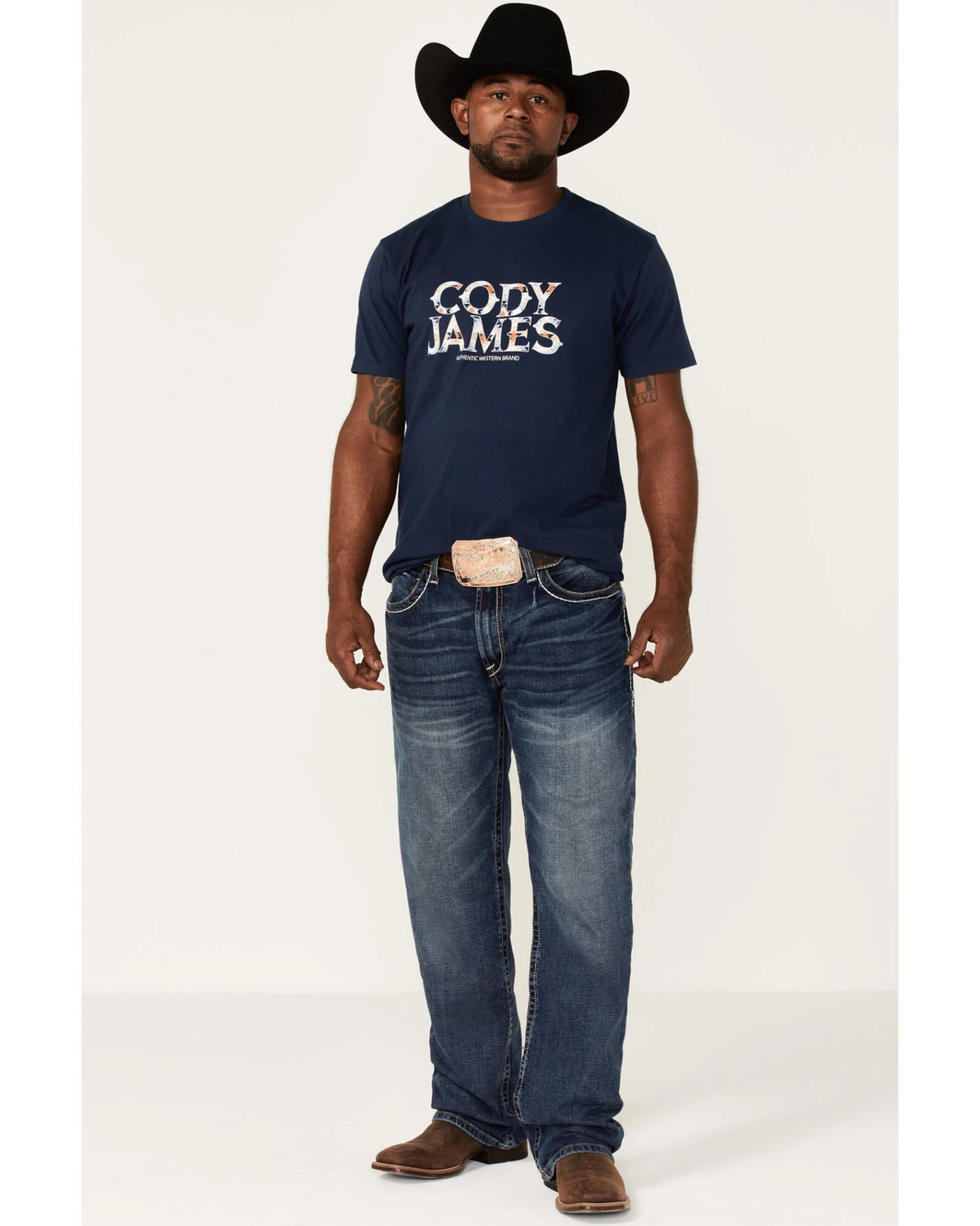Cody James Men's Navy Southwestern Logo Short Sleeve T-Shirt Cody James Men's Navy Southwestern Logo Short Sleeve T-Shirt -Cody James Sales 2000352228 410 P2