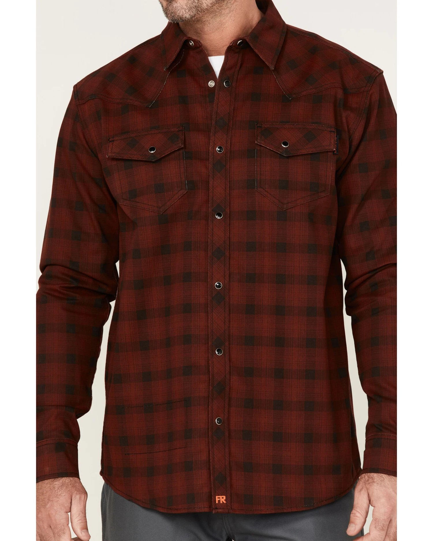 Cody James Men's FR Plaid Print Long Sleeve Snap Work Shirt Cody James Men's FR Plaid Print Long Sleeve Snap Work Shirt -Cody James Sales 2000357955 601 P3