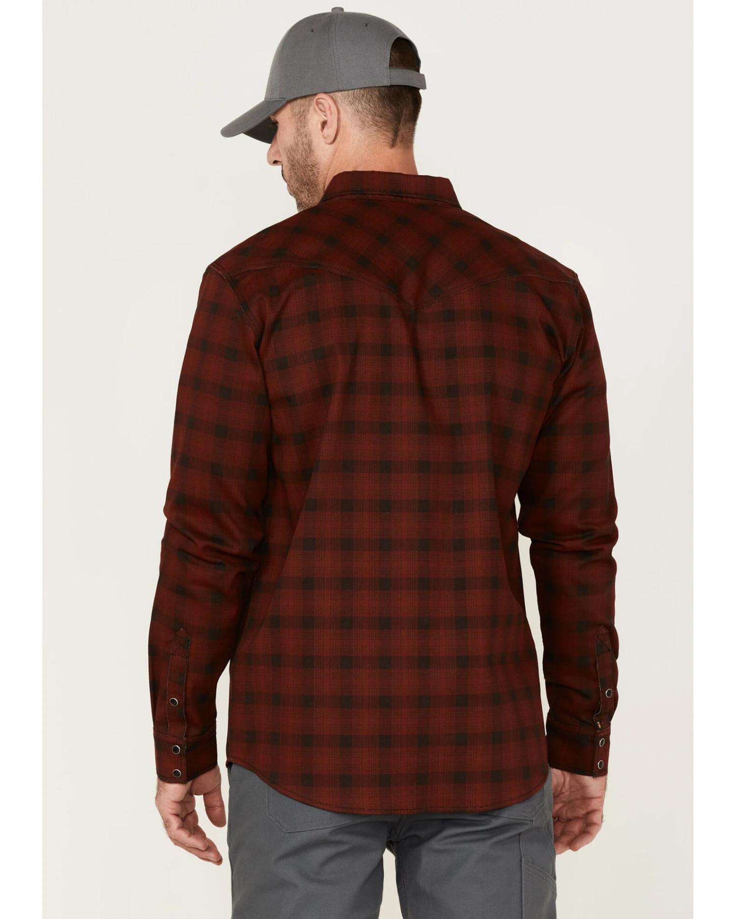 Cody James Men's FR Plaid Print Long Sleeve Snap Work Shirt Cody James Men's FR Plaid Print Long Sleeve Snap Work Shirt -Cody James Sales 2000357955 601 P4