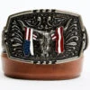 Cody James Men's Longhorn Americana Draped Flag Basketweave Buckle Belt 1 Cody James Men's Longhorn Americana Draped Flag Basketweave Buckle Belt -Cody James Sales 2000358996 200 P1
