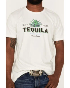 Cody James Men's Tequila Shot Ivory Graphic Short Sleeve T-Shirt  -Cody James Sales 2000359065 103 P3