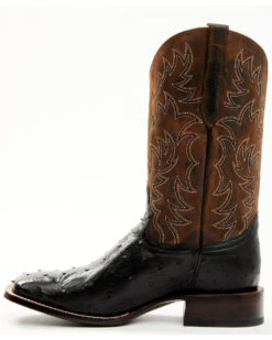 Cody James Men's Saddle Black Full-Quill Ostrich Exotic Western Boots - Broad Square Toe 4 Cody James Men's Saddle Black Full-Quill Ostrich Exotic Western Boots - Broad Square Toe -Cody James Sales 2000359778 001 P3