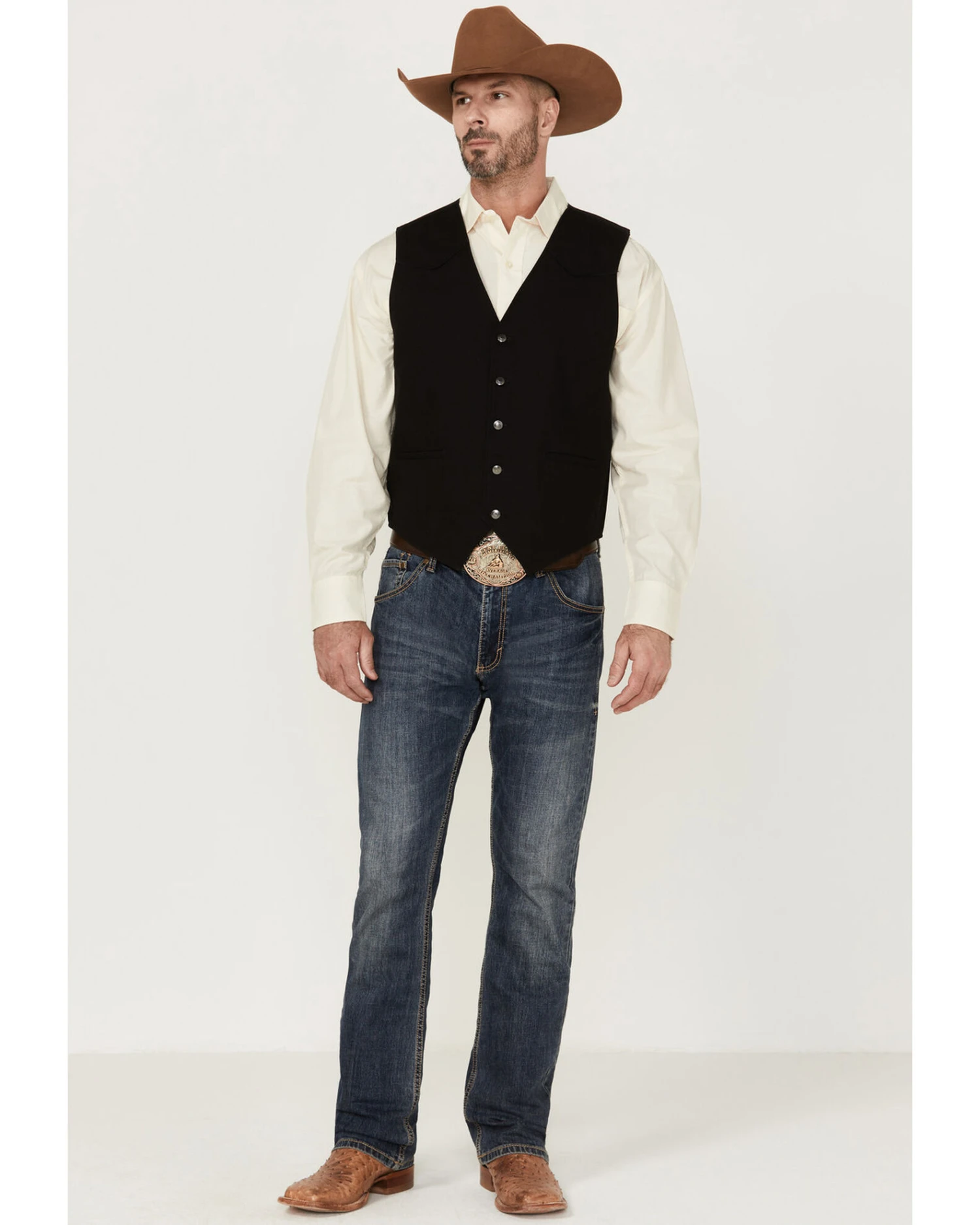 Cody James Men's Highlands Slub Button-Front Western Vest Cody James Men's Highlands Slub Button-Front Western Vest -Cody James Sales 2000364439 001 P2