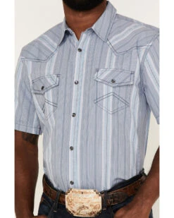 Cody James Men's Springs Vertical Stripe Short Sleeve Snap Western Shirt  -Cody James Sales 2000364855 400 P3