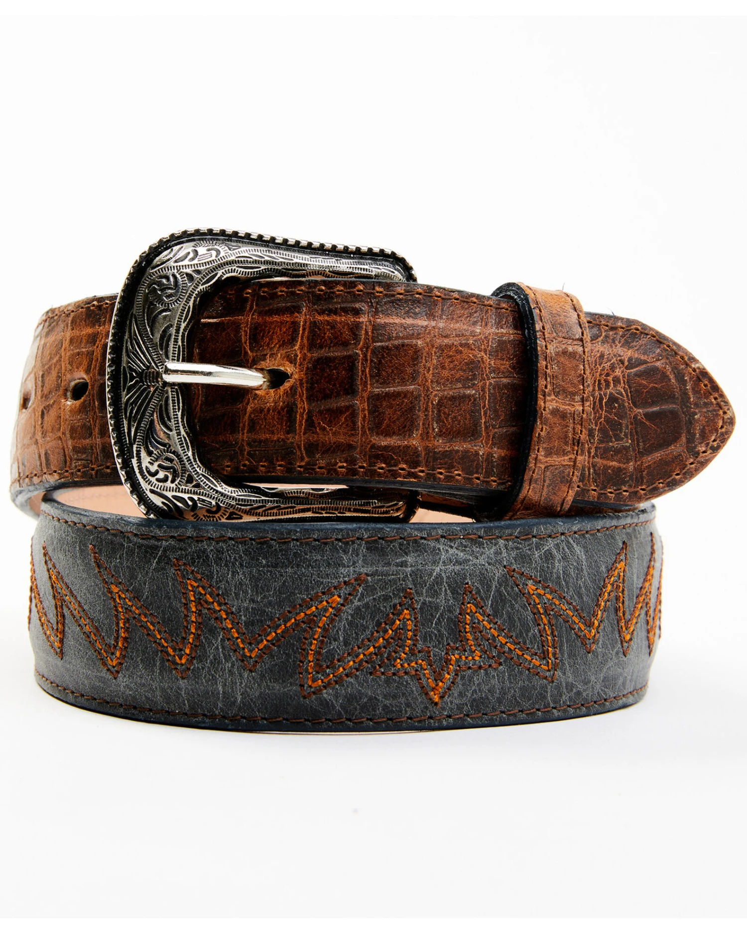 Cody James Men's Etched Caiman Antique Belt Cody James Men's Etched Caiman Antique Belt -Cody James Sales 2000370703 933 P1