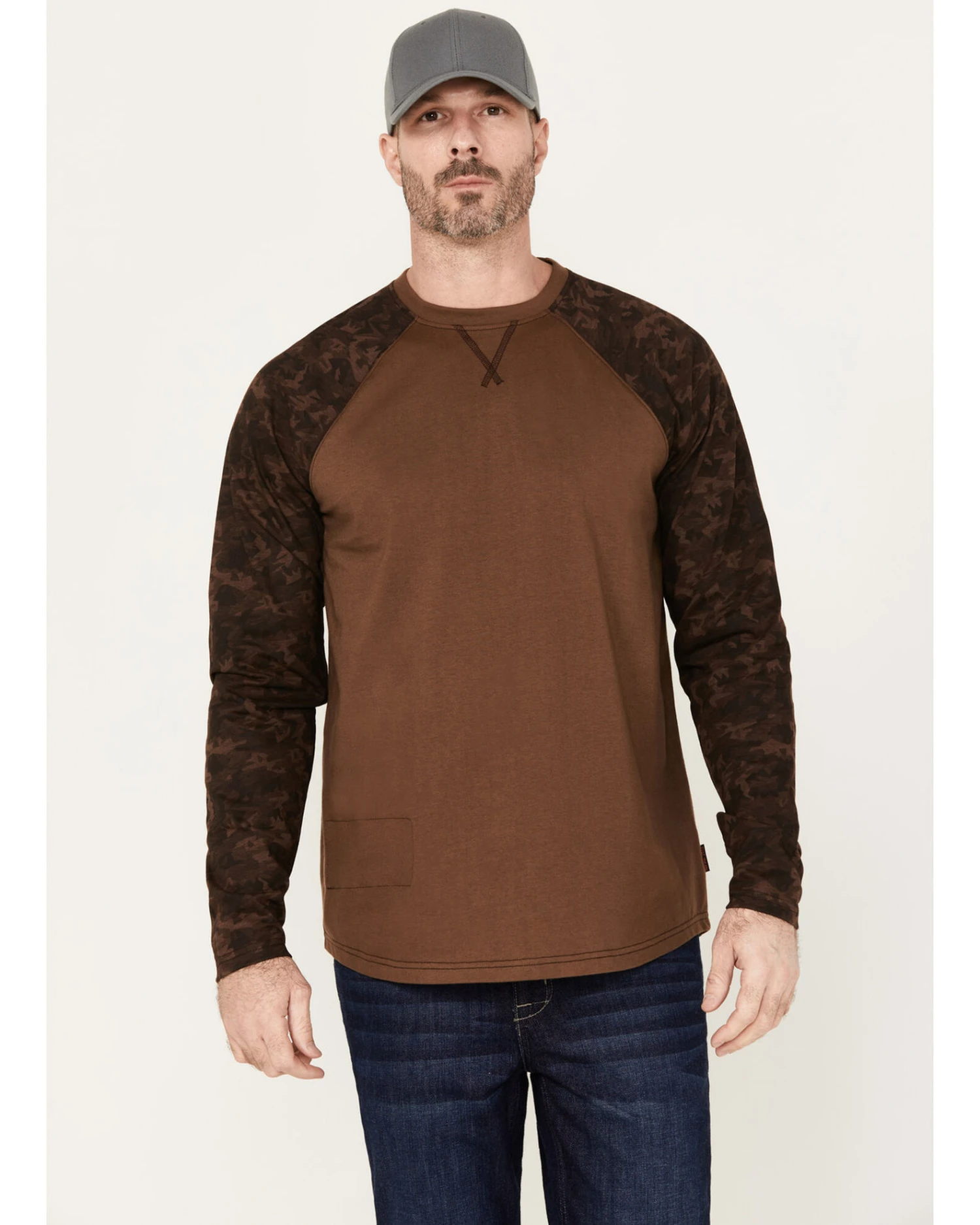 Cody James Men's Camo Color Block Long Sleeve Baseball Work T-Shirt Cody James Men's Camo Color Block Long Sleeve Baseball Work T-Shirt -Cody James Sales 2000373069 200 P1