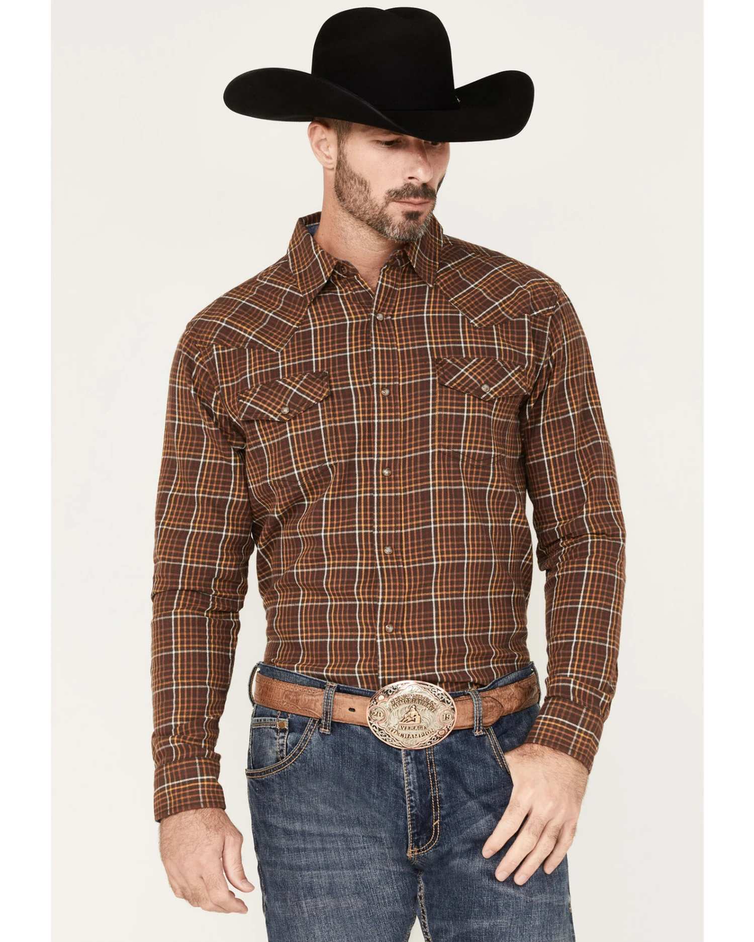 Cody James Men's Rusty Nail Small Plaid Print Long Sleeve Snap Western Flannel Shirt - Big & Tall Cody James Men's Rusty Nail Small Plaid Print Long Sleeve Snap Western Flannel Shirt - Big & Tall -Cody James Sales 2000374134 220 P1