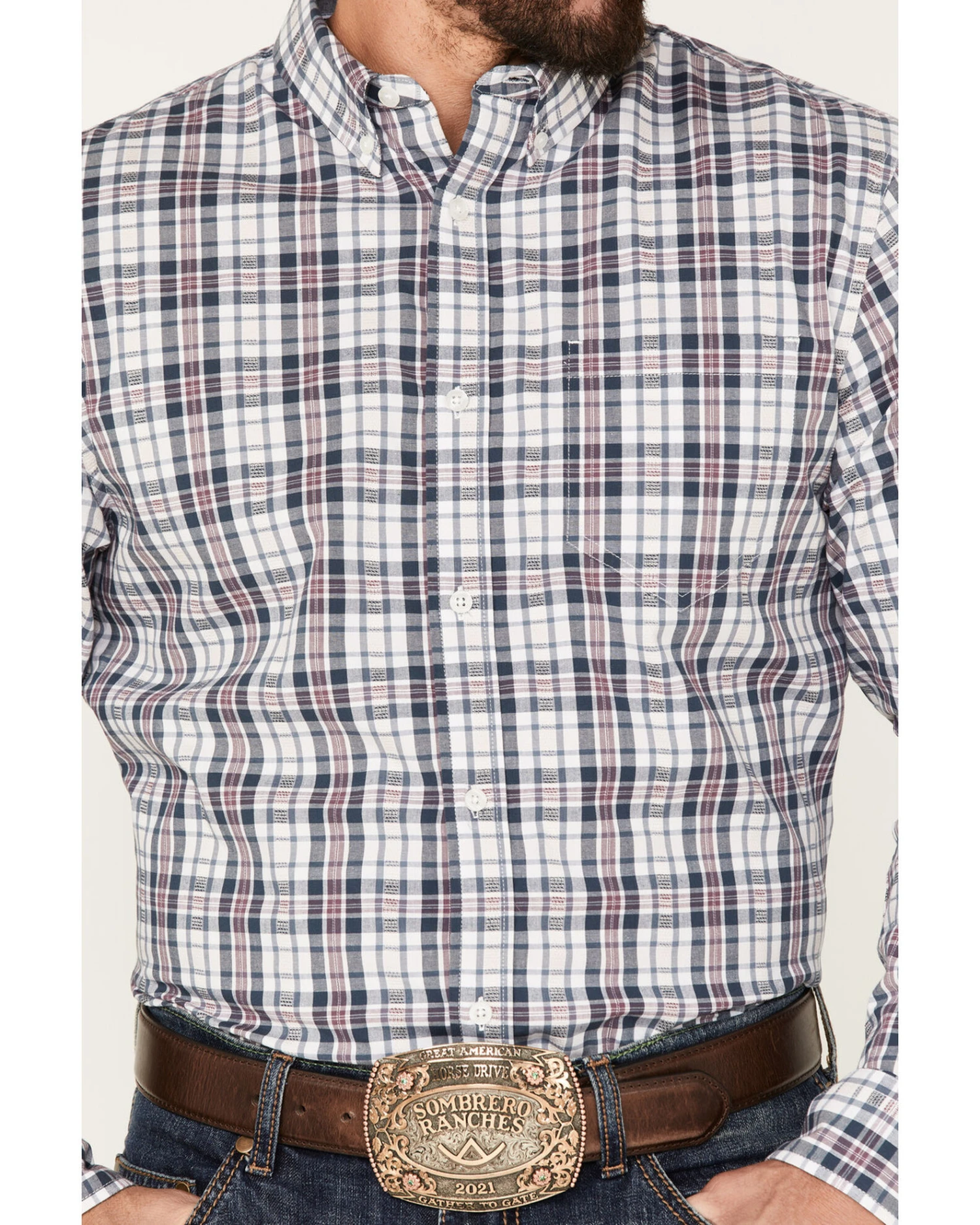 Cody James Men's Tonight Small Plaid Print Button-Down Western Shirt Cody James Men's Tonight Small Plaid Print Button-Down Western Shirt -Cody James Sales 2000374154 100 P3
