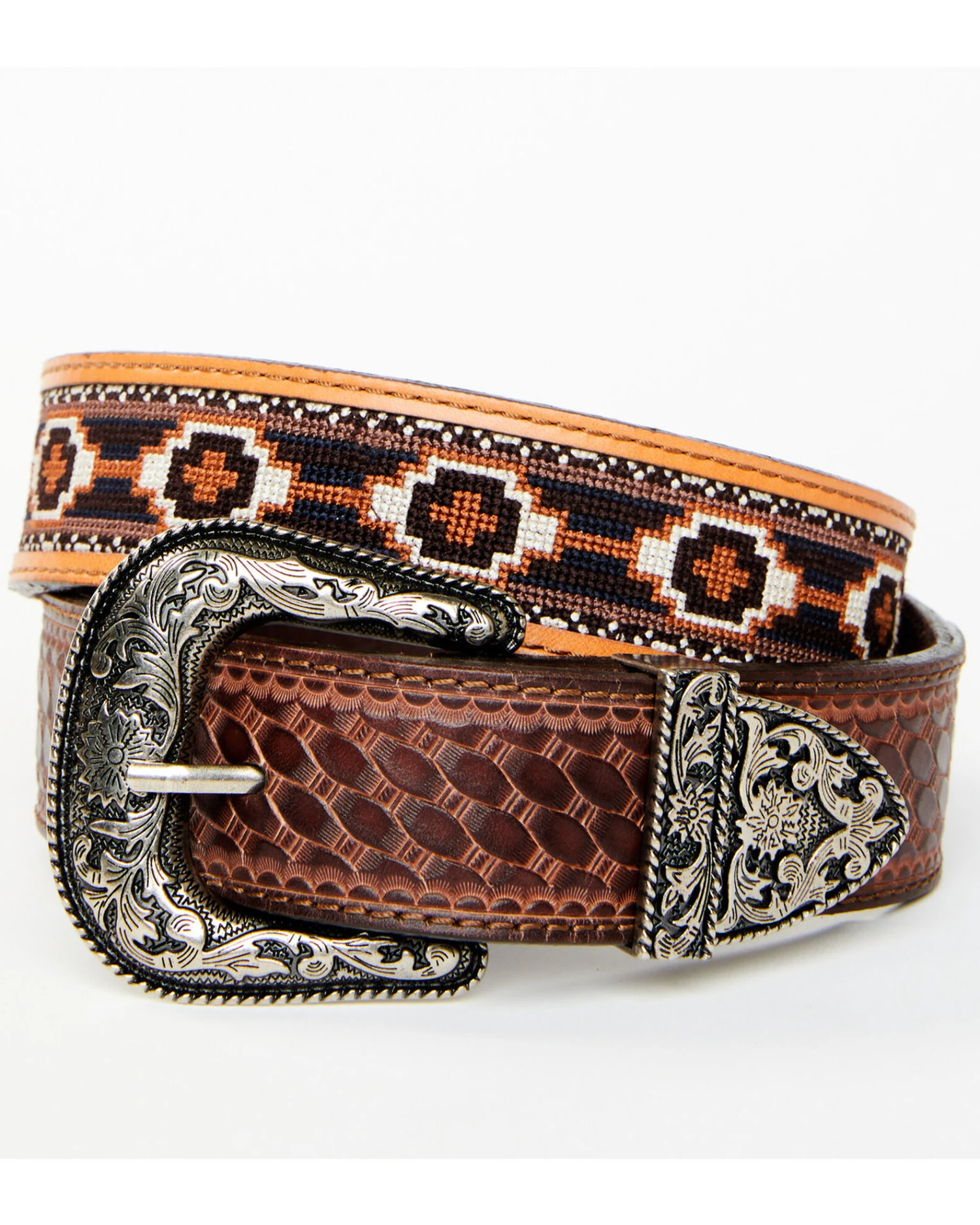 Cody James Men's Basketweave Billet With Southwestern Strap 3PC Buckle Belt Cody James Men's Basketweave Billet With Southwestern Strap 3PC Buckle Belt -Cody James Sales 2000375532 200 P1