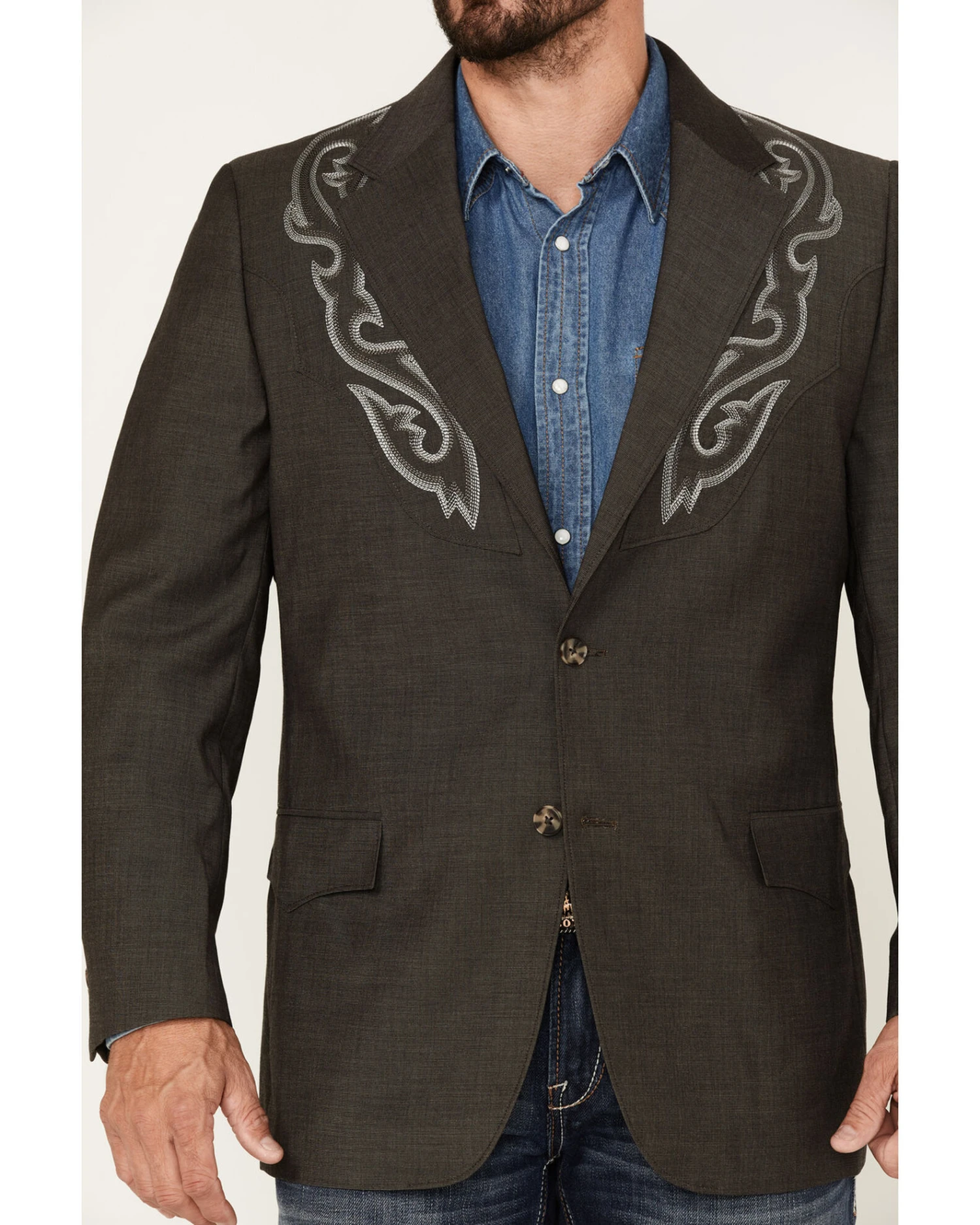 Cody James Men's Memphis Embroidered Boot Stitch Blazer Cody James Men's Memphis Embroidered Boot Stitch Blazer -Cody James Sales 2000379504 201 P3