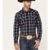 Cody James Men's Poker Night Plaid Print Long Sleeve Snap Western Shirt -Cody James Sales 2000380441 600 P1