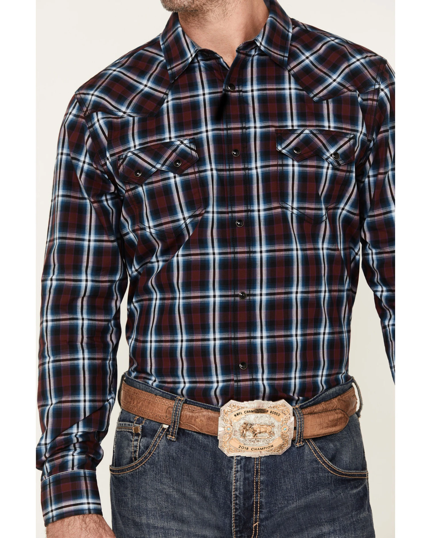 Cody James Men's Poker Night Plaid Print Long Sleeve Snap Western Shirt Cody James Men's Poker Night Plaid Print Long Sleeve Snap Western Shirt -Cody James Sales 2000380441 600 P3