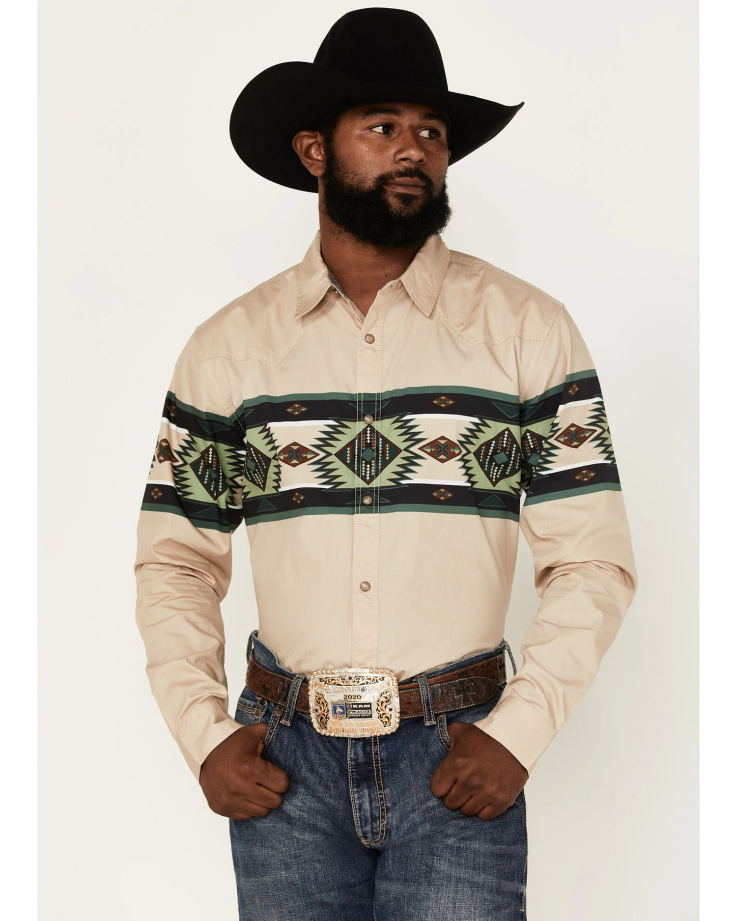 Cody James Men's Coyote Border Long Sleeve Snap Western Shirt Cody James Men's Coyote Border Long Sleeve Snap Western Shirt -Cody James Sales 2000380453 280 P1