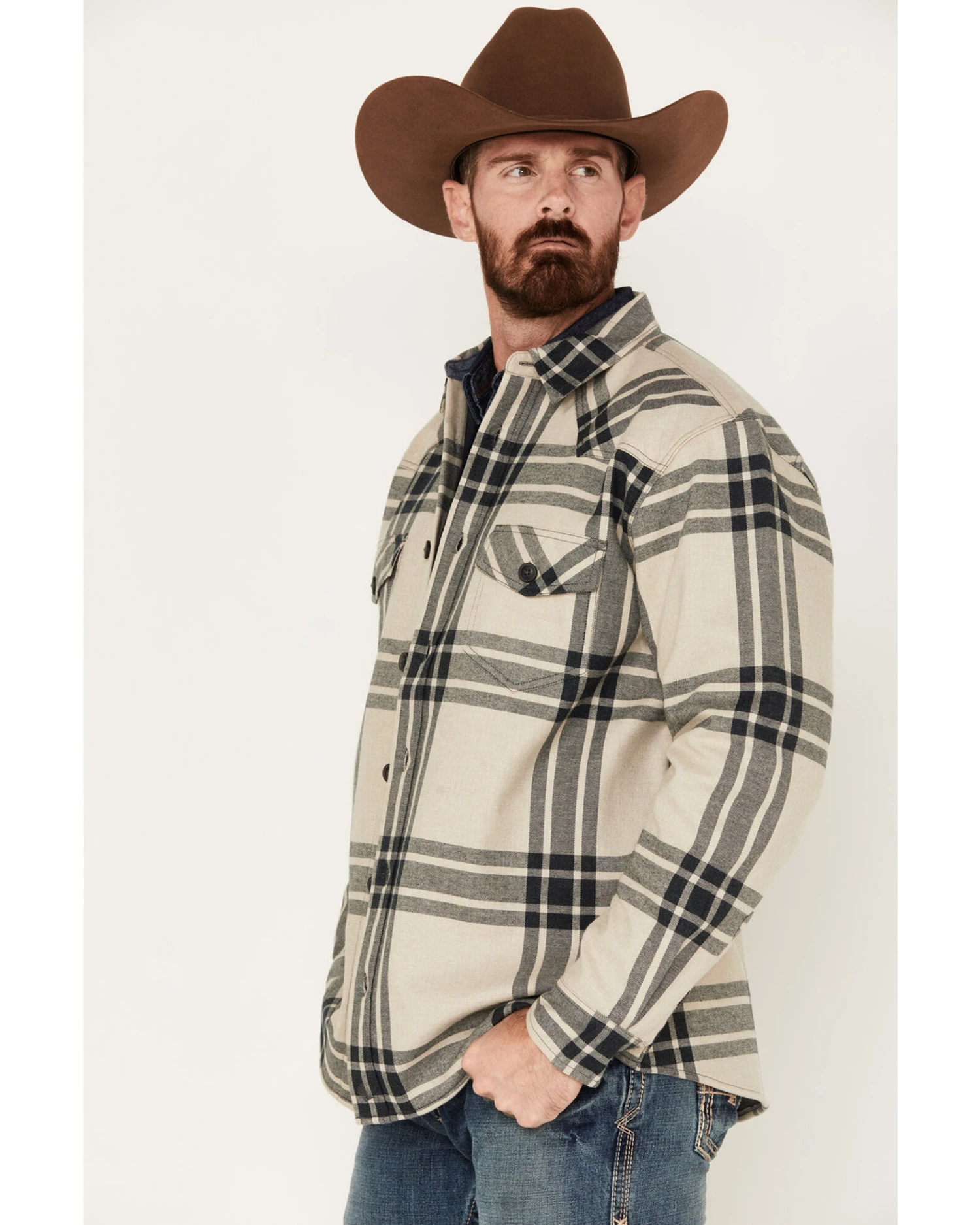 Cody James Men's Tavern Large Plaid Bonded Long Sleeve Button Down Flannel Jacket Cody James Men's Tavern Large Plaid Bonded Long Sleeve Button Down Flannel Jacket -Cody James Sales 2000380583 110 P2