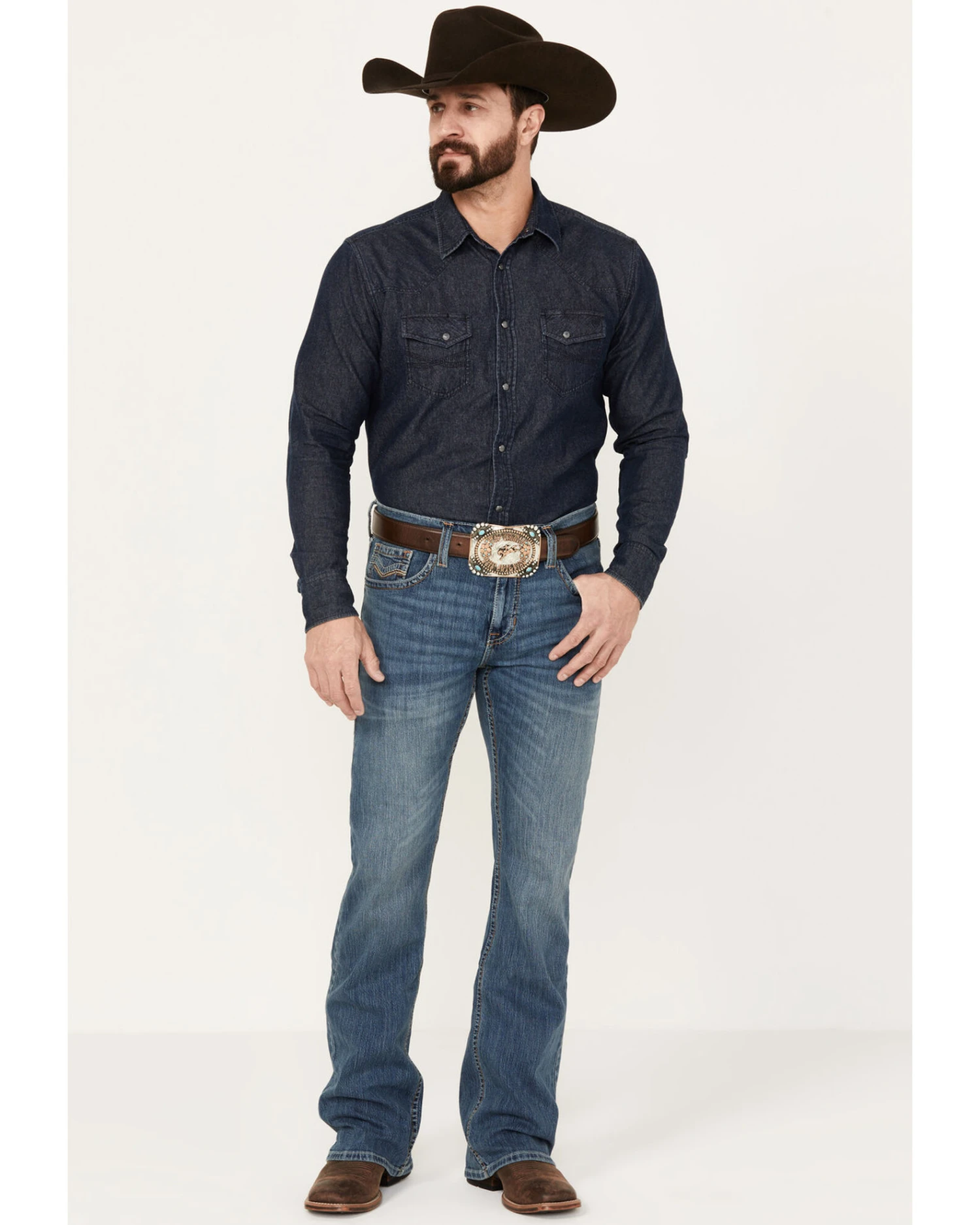 Cody James Men's Light A Shuck Medium Wash Relaxed Bootcut Stretch Denim Jeans Cody James Men's Light A Shuck Medium Wash Relaxed Bootcut Stretch Denim Jeans -Cody James Sales 2000381085 413 P1