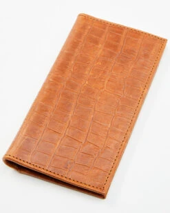 Cody James Men's Brown Embossed Croco Rodeo Leather Wallet