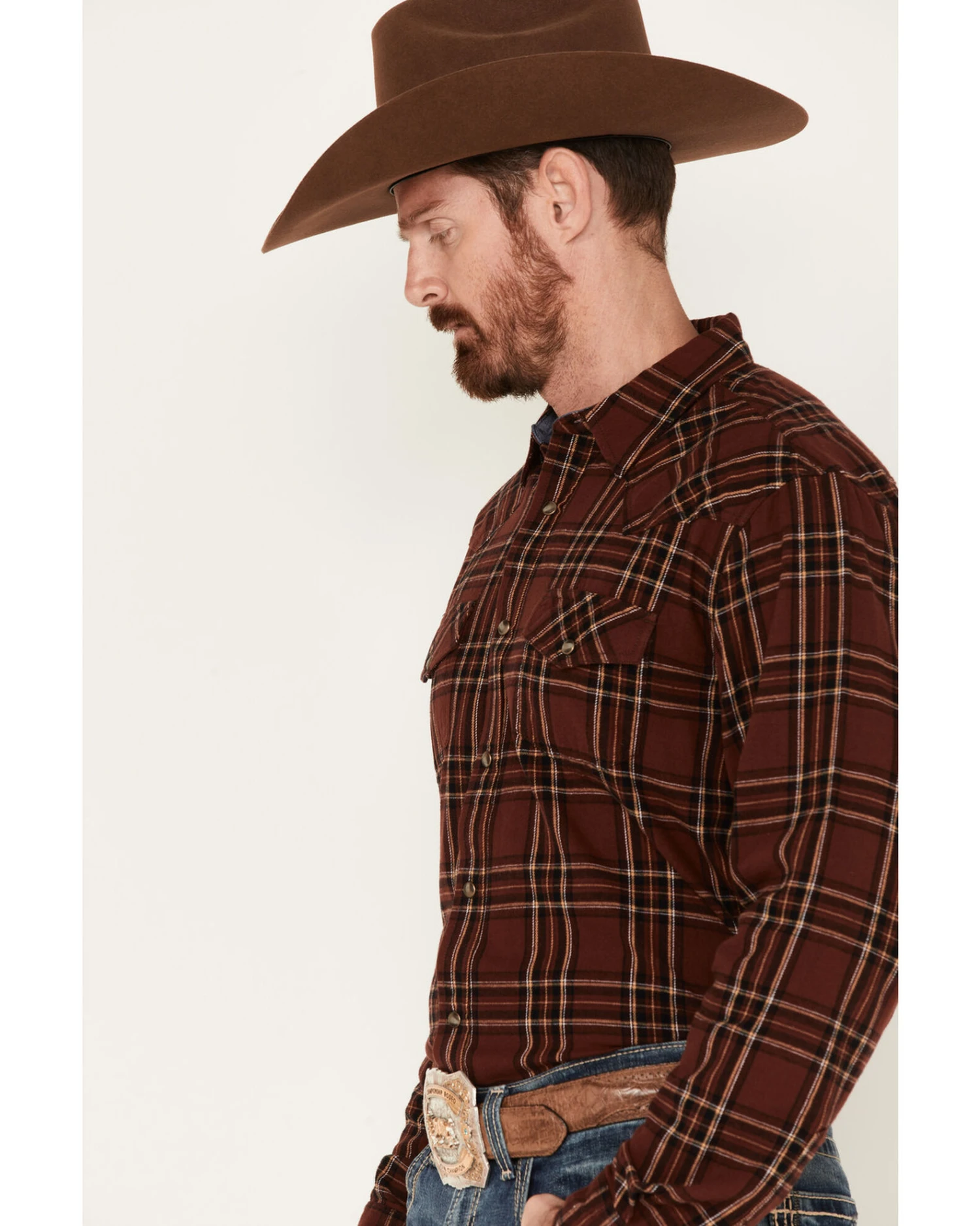 Cody James Men's Rusty Spur Plaid Print Long Sleeve Snap Western Flannel Shirt Cody James Men's Rusty Spur Plaid Print Long Sleeve Snap Western Flannel Shirt -Cody James Sales 2000381522 220 P2