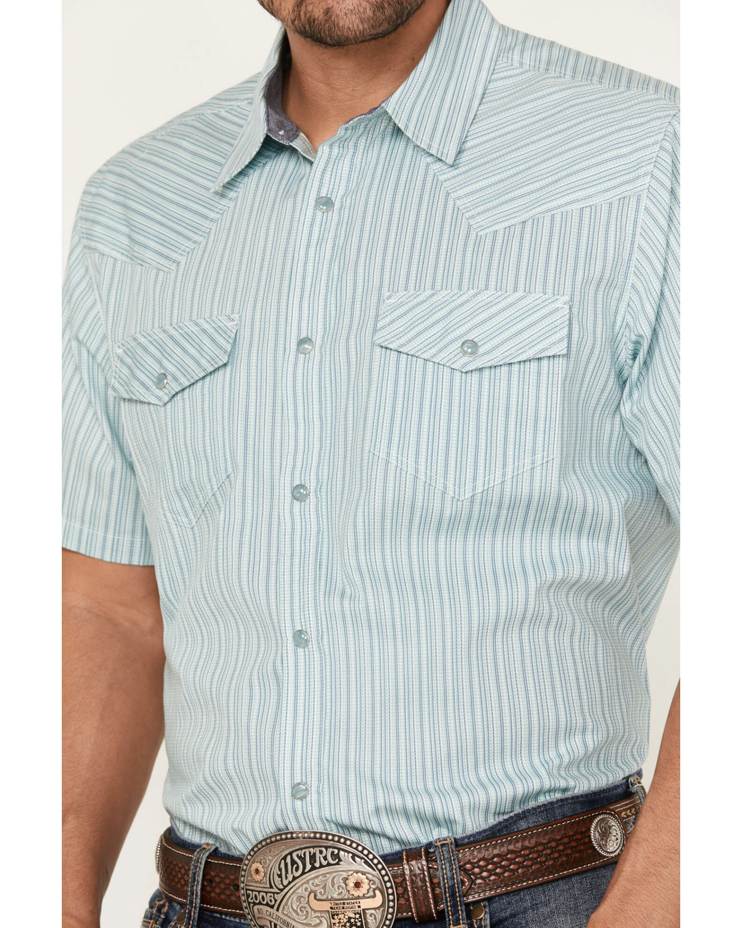Cody James Men's Agua Dulce Striped Short Sleeve Snap Western Shirt Cody James Men's Agua Dulce Striped Short Sleeve Snap Western Shirt -Cody James Sales 2000382771 100 P3