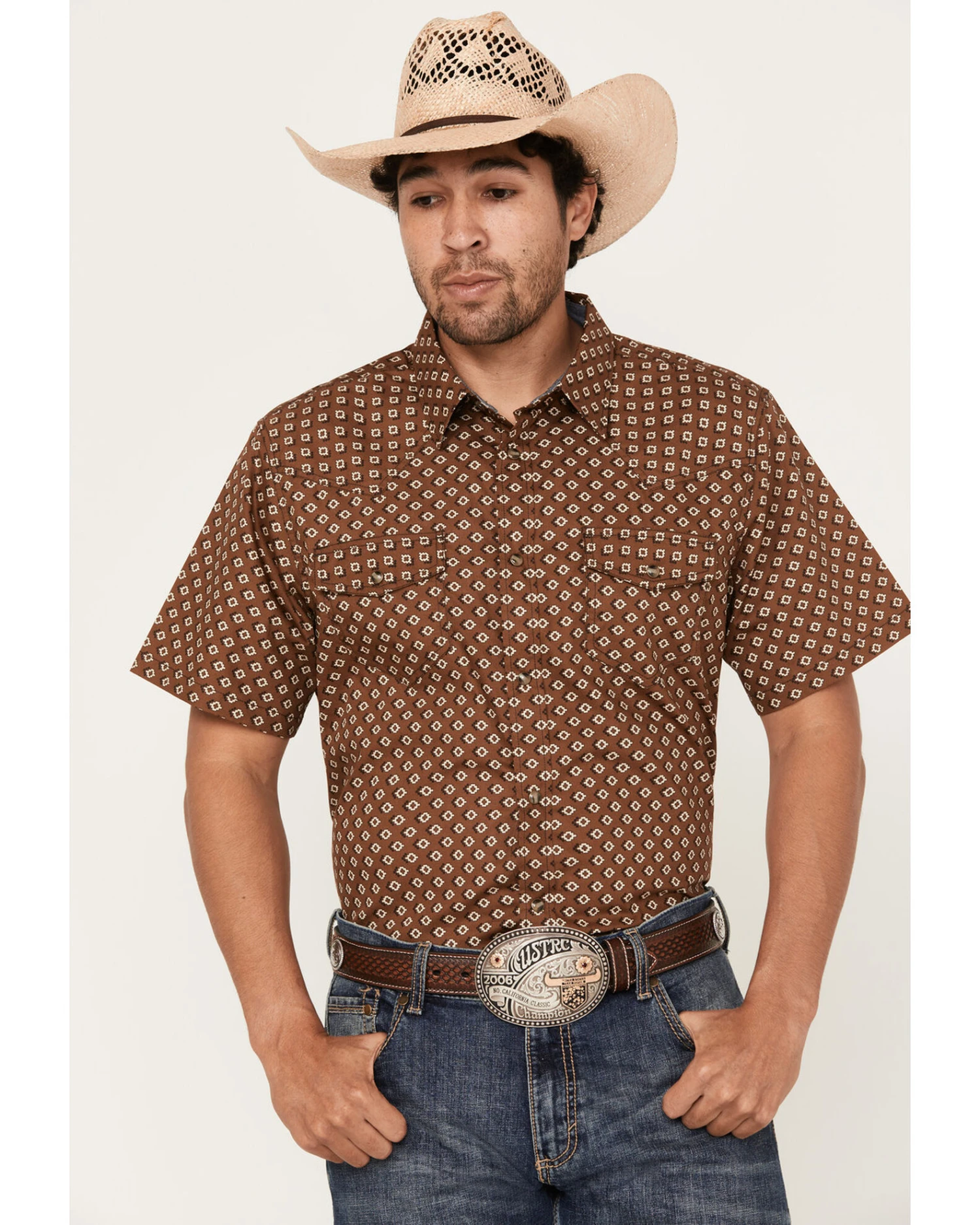 Cody James Men's Rabbit Foot Geo Print Short Sleeve Snap Western Shirt Cody James Men's Rabbit Foot Geo Print Short Sleeve Snap Western Shirt -Cody James Sales 2000383152 201 P1