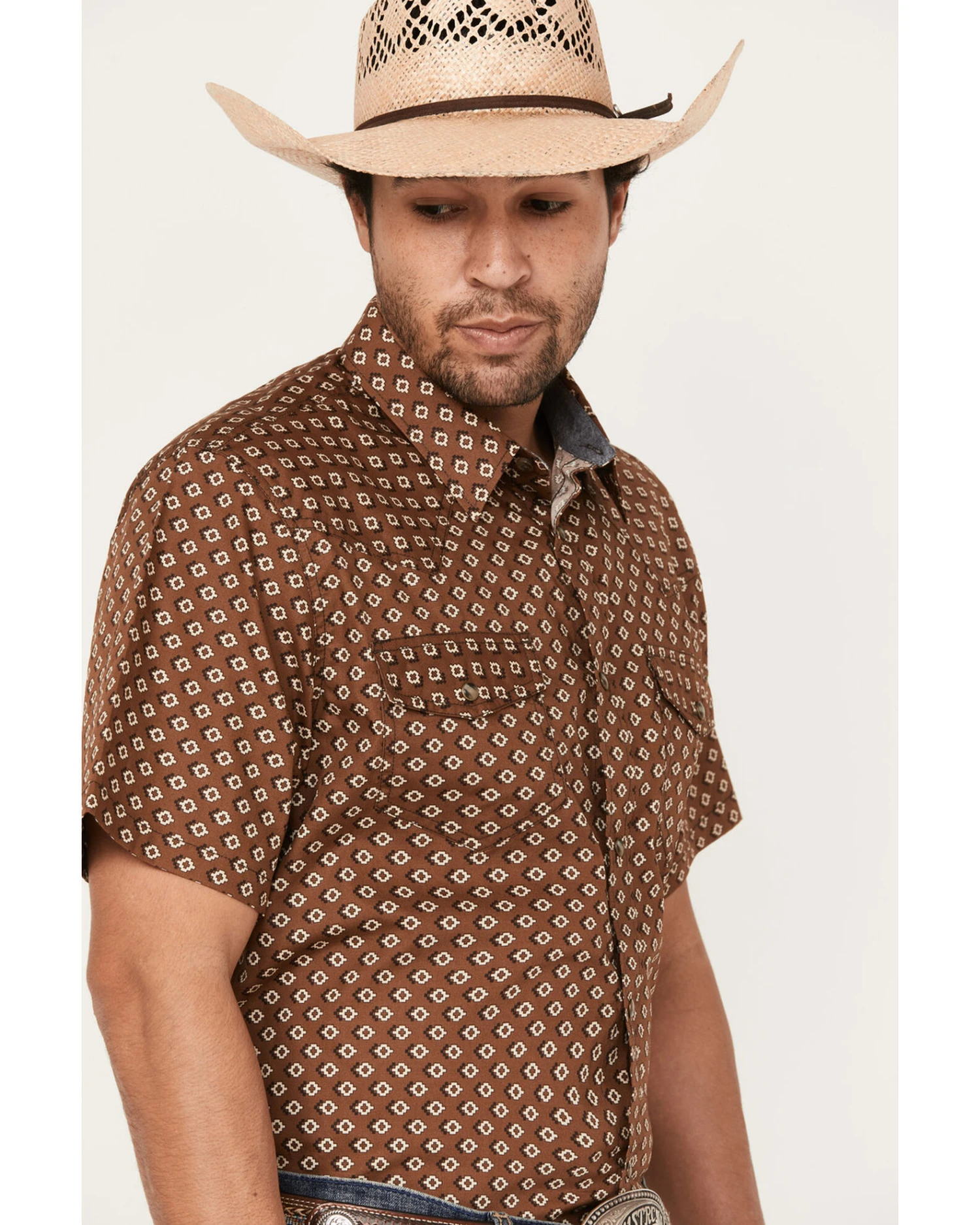Cody James Men's Rabbit Foot Geo Print Short Sleeve Snap Western Shirt Cody James Men's Rabbit Foot Geo Print Short Sleeve Snap Western Shirt -Cody James Sales 2000383152 201 P2