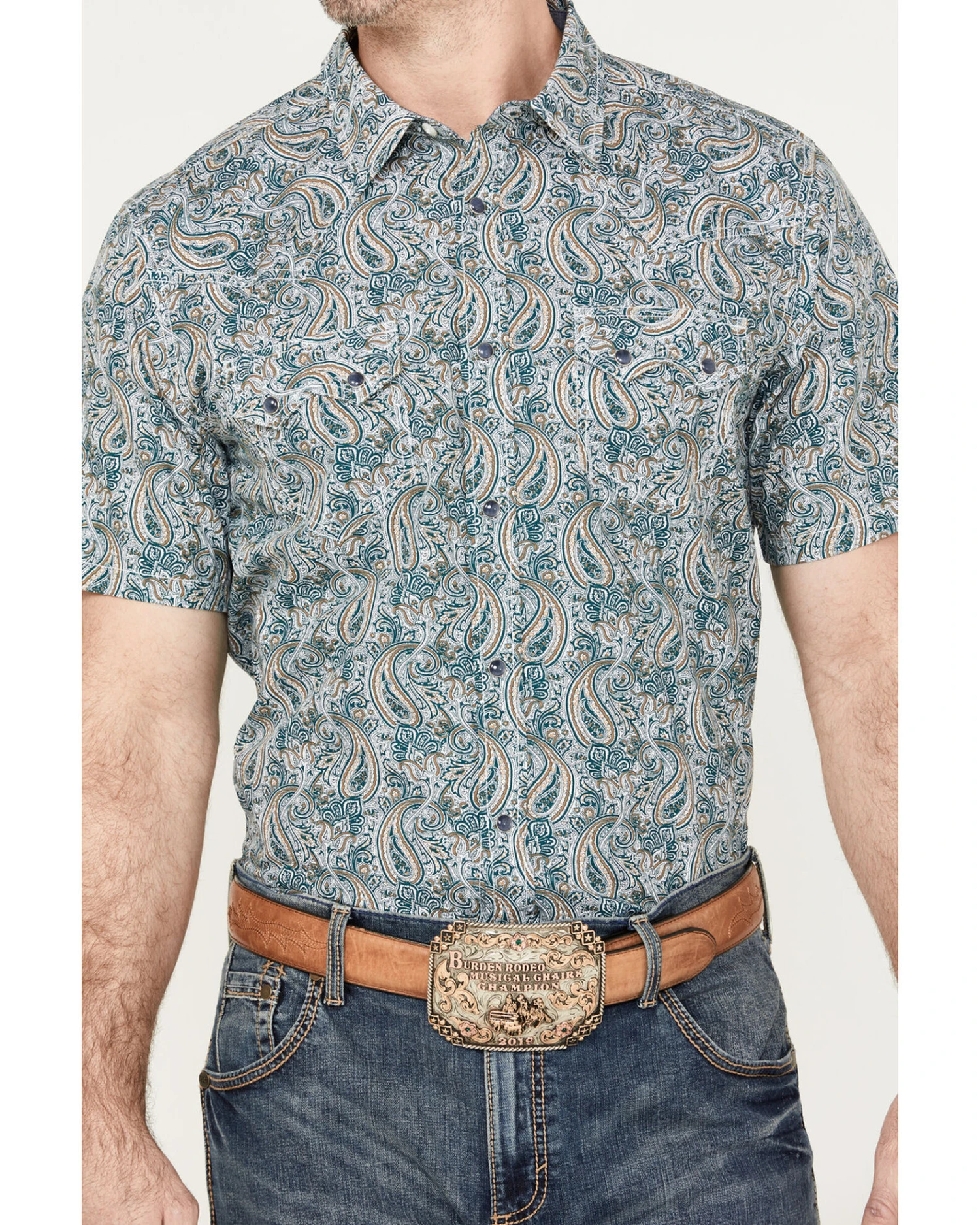 Cody James Men's Crazy Days Paisley Print Short Sleeve Western Snap Shirt Cody James Men's Crazy Days Paisley Print Short Sleeve Western Snap Shirt -Cody James Sales 2000385970 300 P3