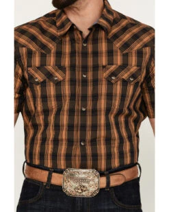 Cody James Men's Caliente Small Plaid Print Short Sleeve Western Snap Shirt -Cody James Sales 2000385977 440 P3