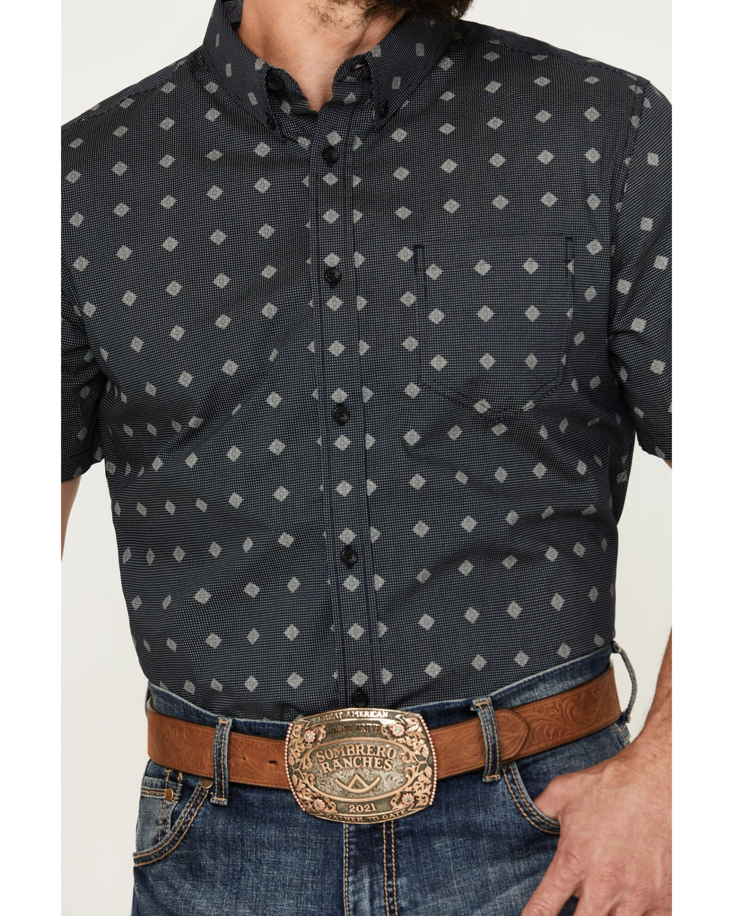 Cody James Men's Galaxy Geo Print Short Sleeve Button-Down Stretch Western Shirt Cody James Men's Galaxy Geo Print Short Sleeve Button-Down Stretch Western Shirt -Cody James Sales 2000386004 410 P2