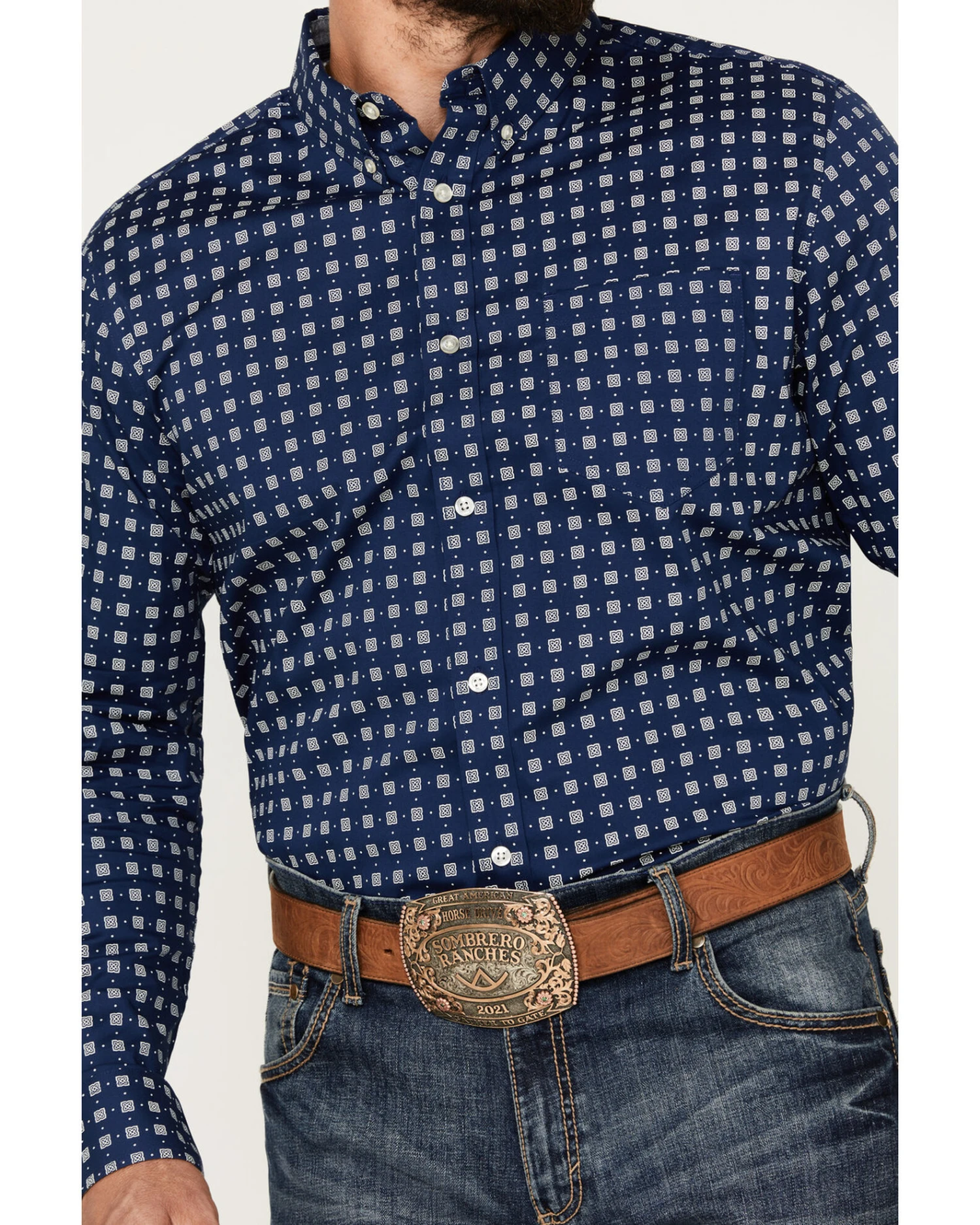 Cody James Men's Rough Road Geo Print Long Sleeve Stretch Button-Down Western Shirt - Big Cody James Men's Rough Road Geo Print Long Sleeve Stretch Button-Down Western Shirt - Big -Cody James Sales 2000386103 410 P3