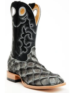 Cody James Men's Exotic Pirarucu Western Boots - Broad Square Toe